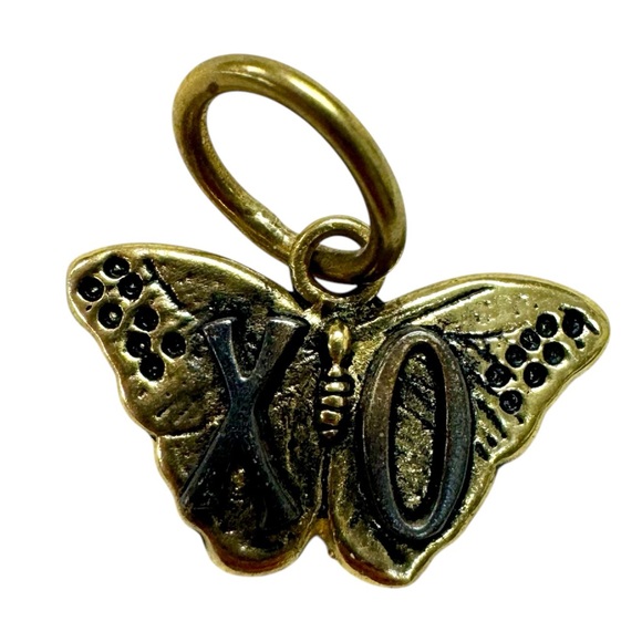 ⚡️NWT WAXING POETIC XO Butterfly Charm Brass and Sterling Silver 925 - Picture 2 of 8